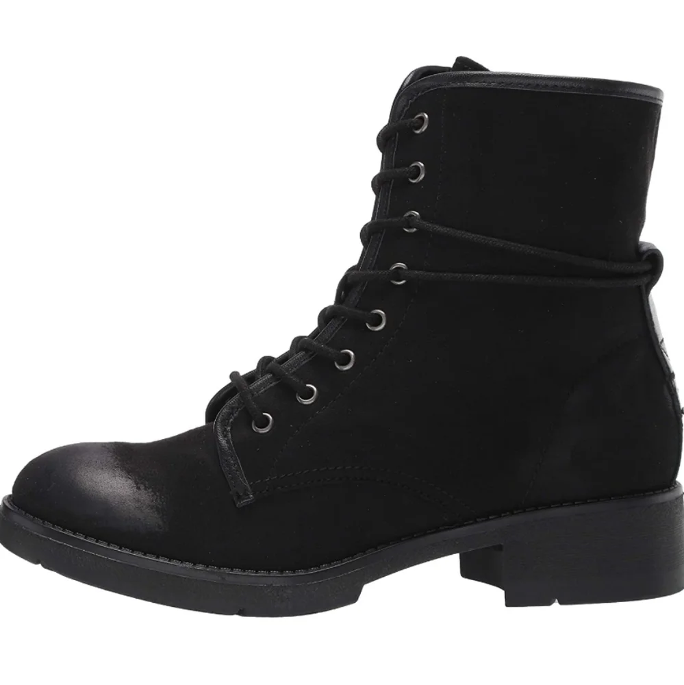 Rock & Candy by Zigi Hurley Faux Suede Ankle Lace-up Boots Black -7 - Picture 6 of 9